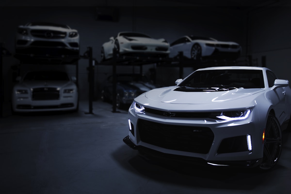Modern car representing automotive technology