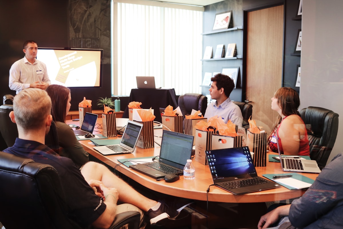 Leadership team in a digital strategy workshop